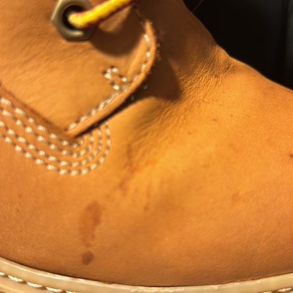 Timberland Amston Wheat Nubuck Leather Lace Up Wedge Booties Boots Sz 8.5 A0548 - Picture 9 of 10